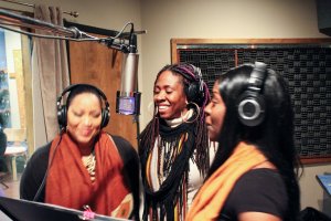 A client of Kingswood Productions using Studio B to record their latest album.