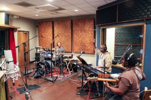 A client of Kingswood Productions using Studio B to record their latest album